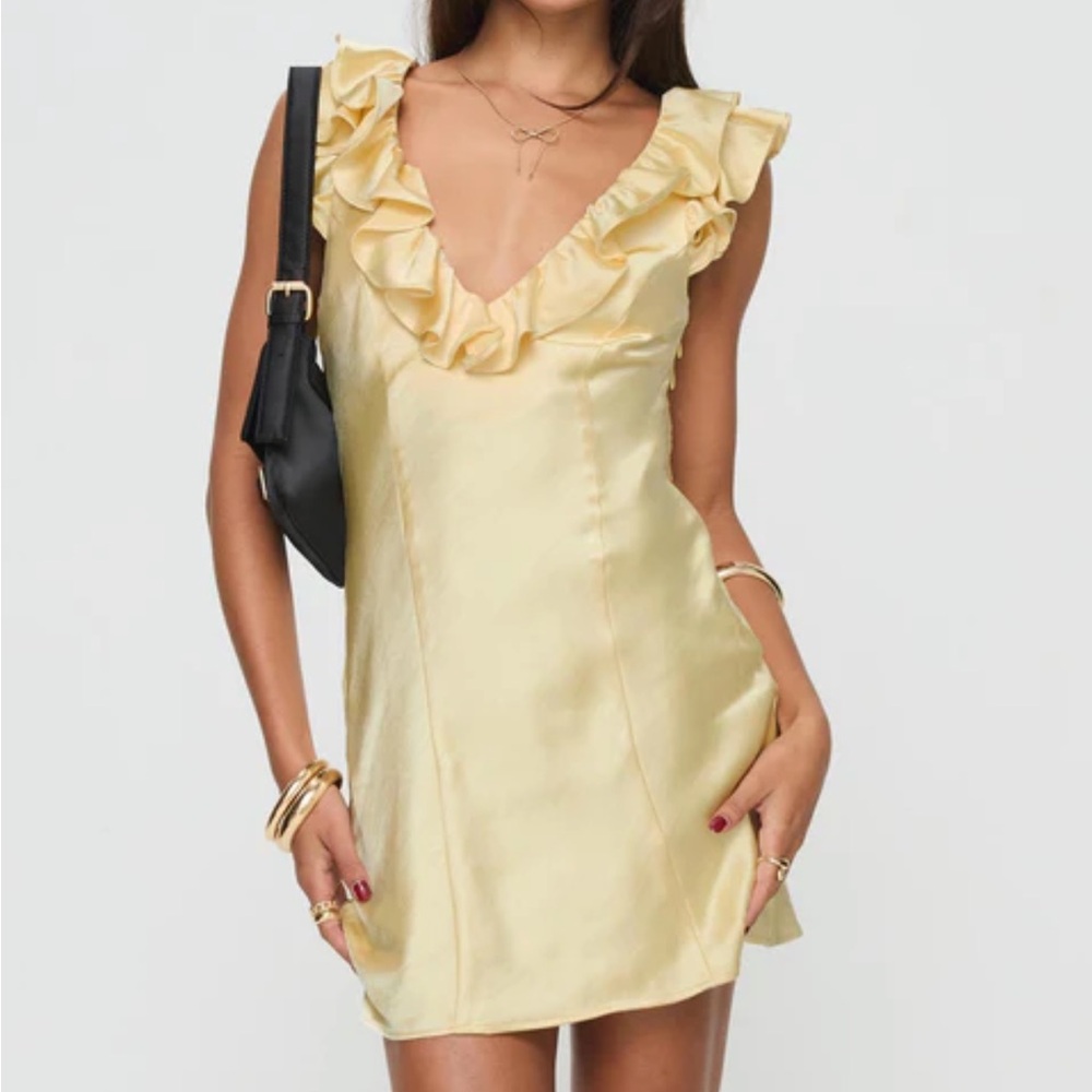 Princess Polly Elegant Yellow Ruffle Dress